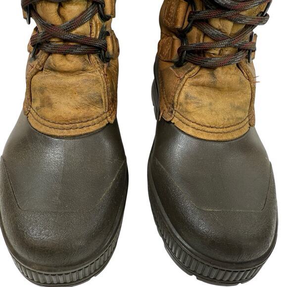 SOREL VTG BADGER Boots Womens Size 6 Brown Leather Lined Winter Snow CANADA Made - Picture 5 of 11